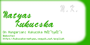 matyas kukucska business card